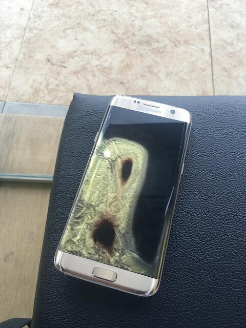 Samsung Galaxy S7 Edge Heat Up, Smoked & Burned | galaxy-s7-edge-battery-burned-bursted5-6370870