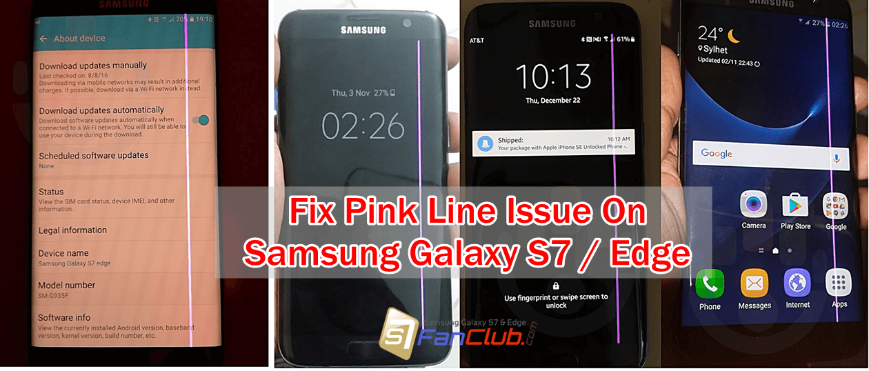 hamburger endelse dæk How To Fix Pink Line Issue on Samsung Galaxy S7 Edge? - Samsung Fan Club