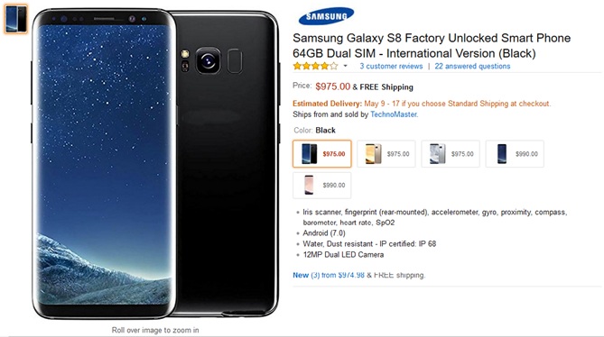 Buy Factory Unlocked Galaxy S8 & S8 Plus from Amazon USA | samsung-galaxy-s8-plus-amazon-order-buy