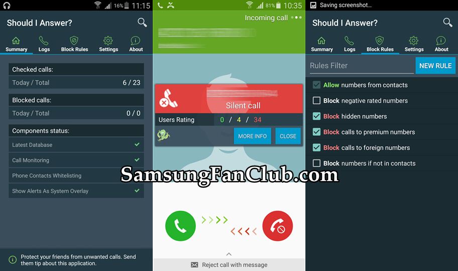 Should I Answer Caller App for Samsung Galaxy S7, S8, S9, Note 9, S10 | should-i-answer-android-app-samsung-galaxy-s7-s8-s9-s10-note9-note8
