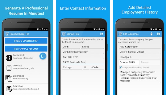 Resume Builder Pro App for Samsung Galaxy S7 Edge, S8, S9, Note 8, S10 | Resume-Builder-Pro-App-Samsung-Galaxy-S7-S8-S9-S10-Note-8-Note-9