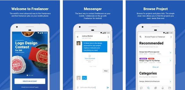 Freelancer App for Samsung Galaxy S7 Edge, S8, S9, Note 8, S10 | freelancer-hire-and-find-jobs-android-app-samsung-galaxy-s7-s8-s9-s10-note8-note9