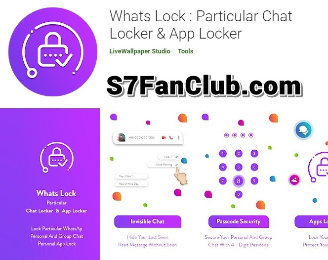 WhatsLock App to Lock WhatsApp Chats on Samsung Galaxy S7 Edge, S8, S9 | WhatsLock-Particular-Chat-Locker-App-Locker-1